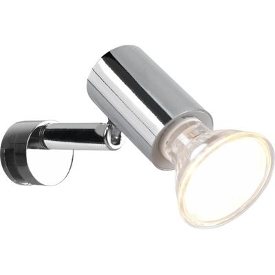 LED Wandlamp Chroom IP44 - GU10 Fitting - Aluminium - Spatwaterdicht