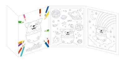 Draadloos muzikaal nachtlampje - BIGBEN - Hond - 360° projectie, 13 films, 8 melodieën, Afstandsbediening, USB-C batterij