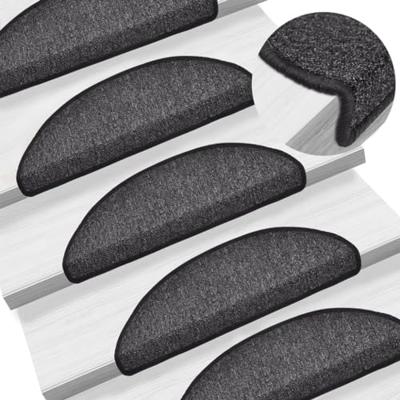 VidaXL Trapmatten 15 st 56x17x3 cm antraciet halfrond VidaXL Trapmatten 15 st 56x17x3 cm antraciet halfrond