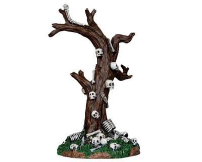 Lemax skeleton tree tafereel Spooky Town 2013
