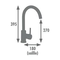Mengkraan Rousseau 4060589 Grijs Zwart/Gris Roestvrij staal Blik - thumbnail