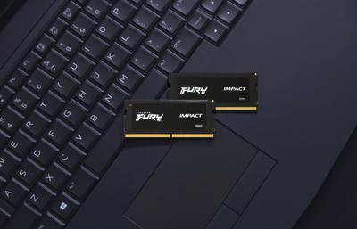 Kingston FURY Impact Werkgeheugenset voor laptop DDR5 16 GB 2 x 8 GB Non-ECC 4800 MHz 262-pins SO-DIMM CL38 KF548S38IBK2-16