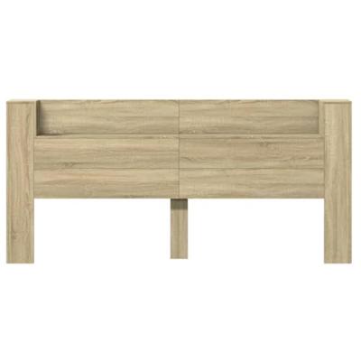 Hoofdbordkast met LED 220x16,5x103,5 cm sonoma eikenkleurig Hoofdbordkast met LED 220x16,5x103,5 cm sonoma eikenkleurig