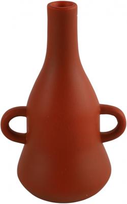 Kandelaar fles m/2xoor Piper red-L12B15,5H23CM