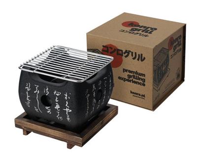 Konro Grill Groot - Vierkant Houten Onderstel - 15x15x13.5cm Konro Grill Groot - Vierkant Houten Onderstel - 15x15x13.5cm