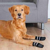 Trixie hondensokken anti-slip met rubberlaag rondom zwart - thumbnail