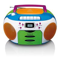 Lenco Draagbare radio met CD en cassette Kids Multi Colour - SCD-971 - thumbnail