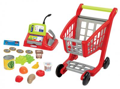 Ecoiffier 100% winkelwagen boodschappen kassa