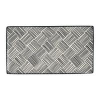 Tapas bord Sevilla - zwarte streepjes - 28x15.5 cm - thumbnail