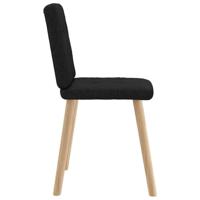 Eetkamerstoelen 6 st stof zwart - thumbnail