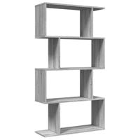 Kamerscherm / boekenkast 4-laags 70x24x129 cm hout grijs sonoma - thumbnail