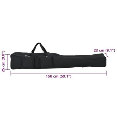 VidaXL Hengeltas 150 cm oxford stof zwart VidaXL Hengeltas 150 cm oxford stof zwart