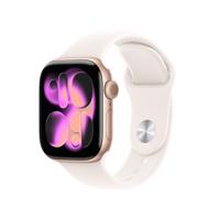 Apple Watch Series 11 GPS + Cellular - 42 mm - Roségouden aluminium kast - Lichtroze sportband - S/M - thumbnail