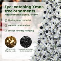 VidaXL Kunstmatige inklapbare kerstboom wit 210 cm pe en pvc - thumbnail