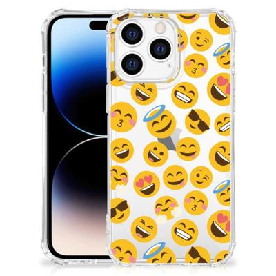 Apple iPhone 14 Pro Max Doorzichtige Silicone Hoesje Emoji Apple iPhone 14 Pro Max Doorzichtige Silicone Hoesje Emoji