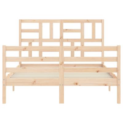 Bedframe met hoofdbord massief hout
