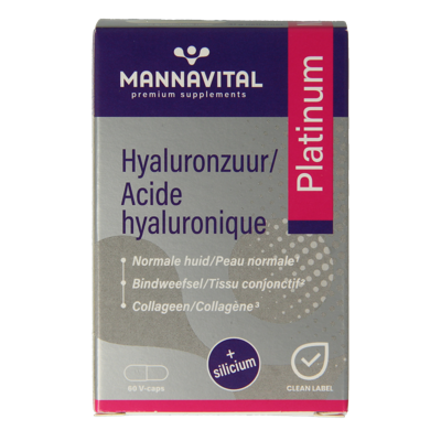 Mannavital Hyaluronzuur platinum 60 Capsules Mannavital Hyaluronzuur platinum 60 Capsules