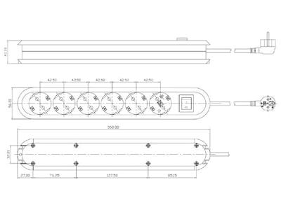 Bachmann 381.151K Stekkerdoos met schakelaar Zwart Randaarde stekker 1 stuk(s) Bachmann 381.151K Stekkerdoos met schakelaar Zwart Randaarde stekker 1 stuk(s)
