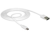 DeLOCK 84808 USB-kabel 2 m USB 2.0 USB A Micro-USB B Wit - thumbnail
