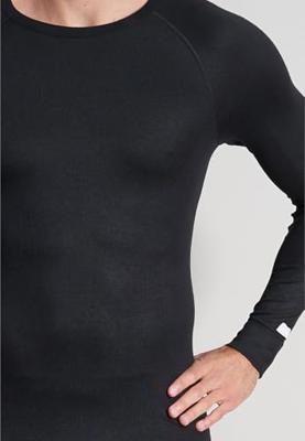 Heren thermo shirt Lange mouw - Thermisch ondergoed heren - Warm ondershirt met ronde hals - Viscose