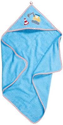 Playshoes badponcho graafwerken junior 100 cm katoen blauw maat L