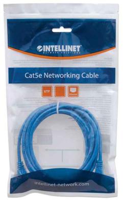 Intellinet 343305 RJ45 Netwerkkabel, patchkabel CAT 6 U/UTP 5.00 m Blauw 1 stuk(s)