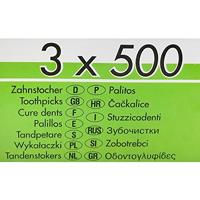 Papstar tandenstoker, 3 kokers van 500 stuks - thumbnail