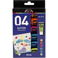 Creativ Company Kinder acrylverf glitter kleur, 6x20ml - thumbnail