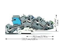 WAGO 2005-7641 Installatie-etageklem 6.20 mm Spanveer Toewijzing: NT, L, Terre Grijs 1 stuk(s) - thumbnail