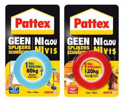 Plakband Pattex Super montage 20kg dubbbelzijdig voor binnen | 12 stuks