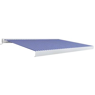Luifel gemotoriseerd 350x250 cm blauw en wit