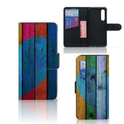 Xiaomi Mi 9 SE | Book Style Case | Wood Heart - Cadeau voor je Vriend