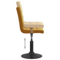 Eetkamerstoelen draaibaar 6 st fluweel bruin - thumbnail