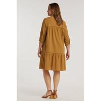 Zizzi jurk MAUSTIN met kant okergeel - thumbnail