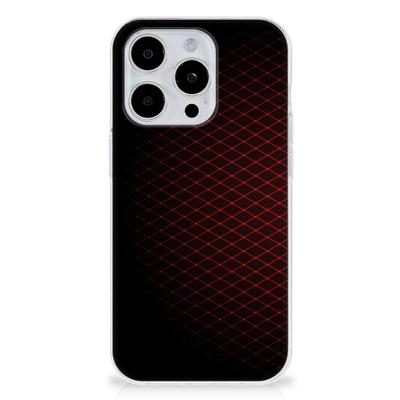 iPhone 15 Pro | TPU bumper | Geruit Rood
