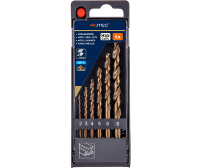 Rotec Spiraalborenset | 116 | DIN 338 | TOP-X | 6-dlg | ø2-8 - 900.1035