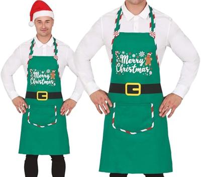 Kerst Schort Elf Merry Christmas Groen