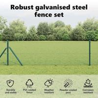 VidaXL Afrasteringspaal groen 25 x 0,4 m (16 x 16 mm gaas) - thumbnail