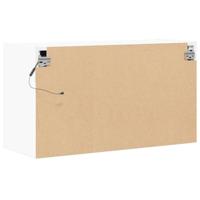 Tv-wandmeubel met LED-verlichting 80x31x45 cm wit - thumbnail