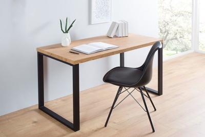 Design bureau OAK DESK 120cm eiken vintage metalen frame zwart - 38428