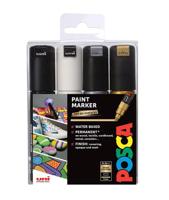 Paintmarker uni posca pc8k b schuin 4 st assorti - thumbnail