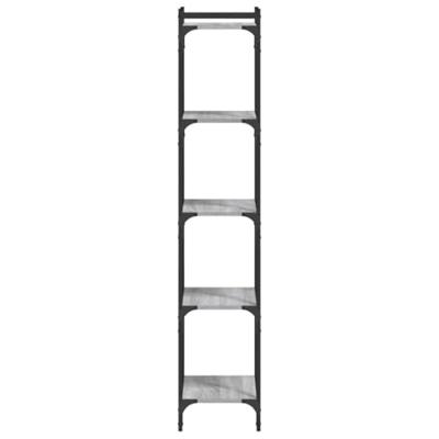 Boekenkast 5-laags 40x30x154 cm bewerkt hout grijs sonoma eiken