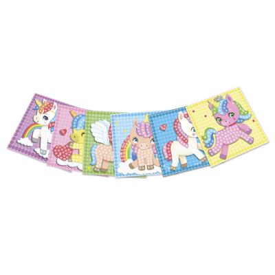 Playmais mosaic kaarten versieren eenhoorn