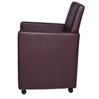 Eetkamerstoelen 2 st kunstleer bruin - thumbnail