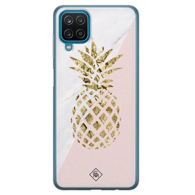 Samsung Galaxy A12 siliconen hoesje - Ananas Samsung Galaxy A12 siliconen hoesje - Ananas