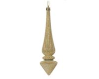 Kersthanger ijspegel punt polystyreen goud 19 cm - thumbnail