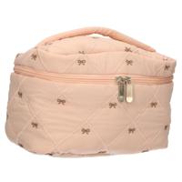 Traveller Beautycase strikjes zalm 24cm x 17cm - thumbnail