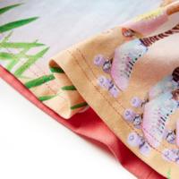 Kinderjurk tropisch tafereel en dierenprint 104 koraalkleurig - thumbnail