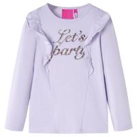 VidaXL Kindershirt met lange mouwen 128 lichtlila - thumbnail