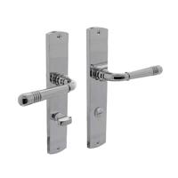 Intersteel Deurklink Helena op schild 235x45x8mm met WC63/8mm chroom - thumbnail